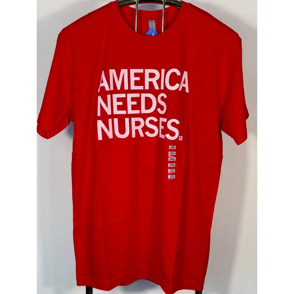 Raygun Unisex America Needs Nurses Red T-Shirt Large NWT - Picture 3 of 3